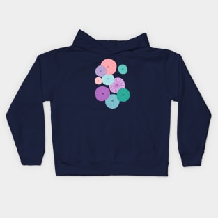 Sea Urchin Pattern in Mermaid Hues Kids Hoodie